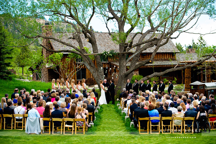 spruce mountain ranch wedding larkspur colorado ceremony