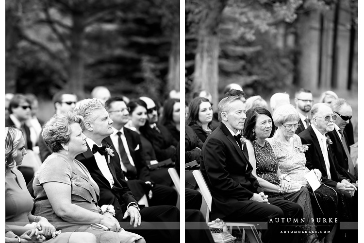 spruce mountain ranch wedding parents during ceremony vows