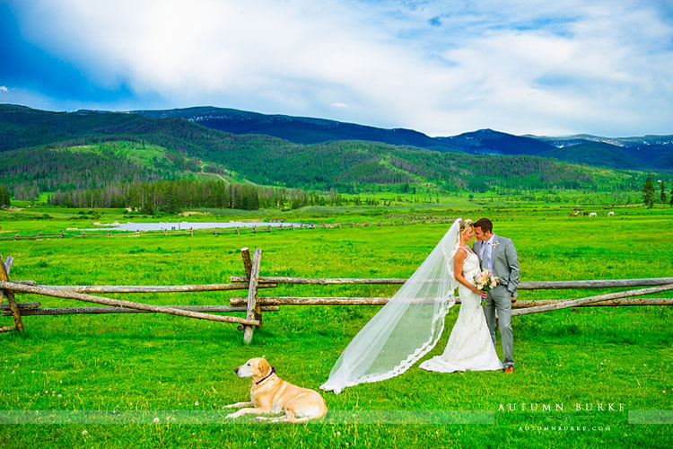 devils thumb ranch colorado wedding tabernash mountains dog