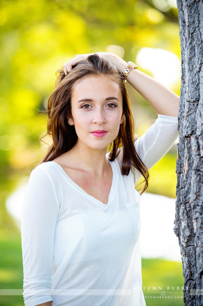 denver colorado high school senior portrait outdoors model