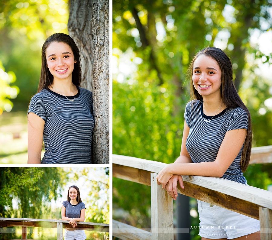 denver colorado high school senior portrait session littleton bridge outdoors