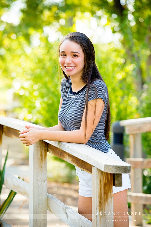 denver colorado high school senior portrait session outdoors bridge