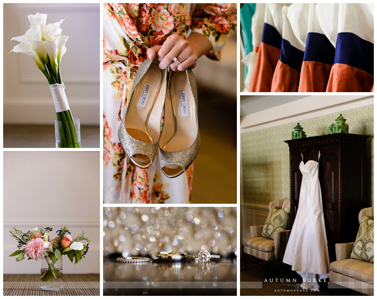 country club denver colorado wedding details bouquet shoes dress rings