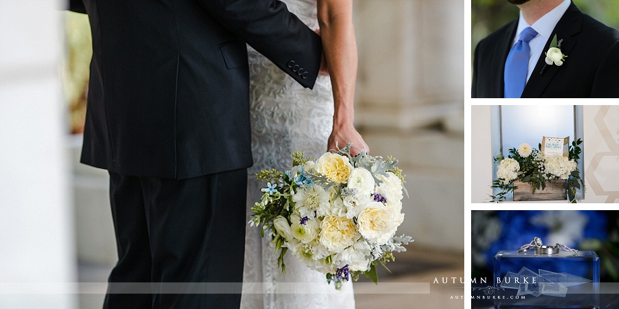 denver art museum wedding details bouquet rings boutonniere colorado