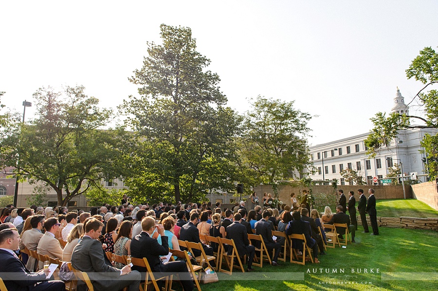 downtown denver art museum wedding ceremony chuppah colorado 