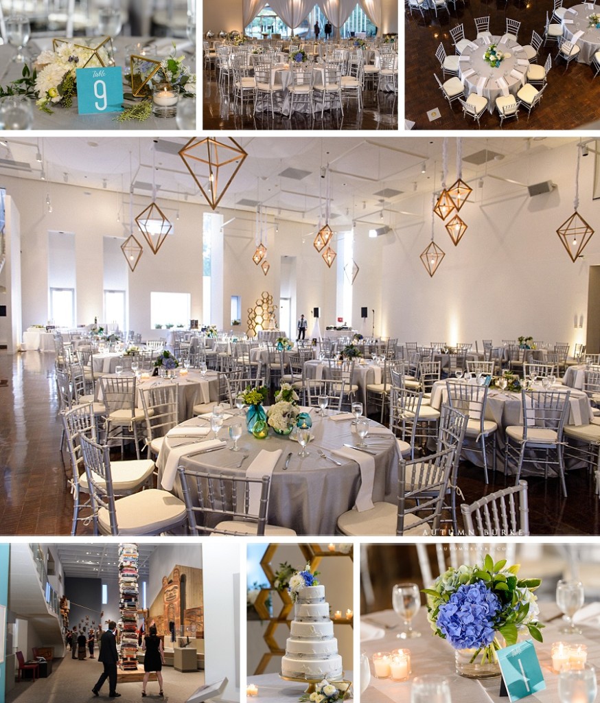 downtown denver art museum wedding details and decor geometric shapes rustic modern elegant colorado