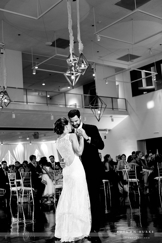 denver colorado art museum wedding first dance bride and groom designworks decor