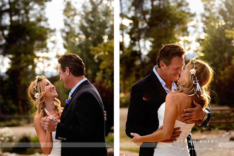 wild horse inn colorado mountains winter park wedding bride and groom first dance