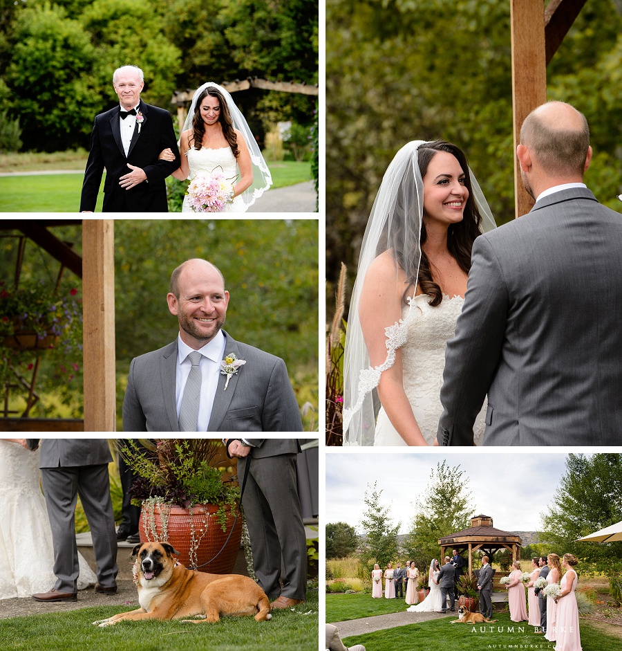 denver botanic gardens at chatfield colorado wedding outdoors rustic elegant gazebo prairie wedding ceremony with dog