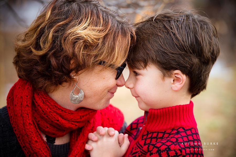 colorado mother and son holiday portrait family photography