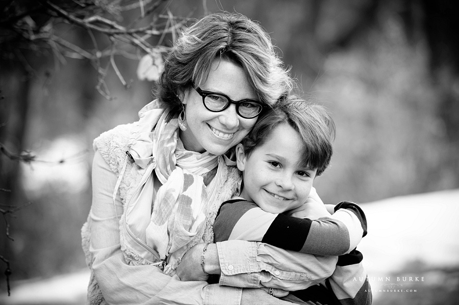 adorable mother son portrait colorado family childrens photography black and white