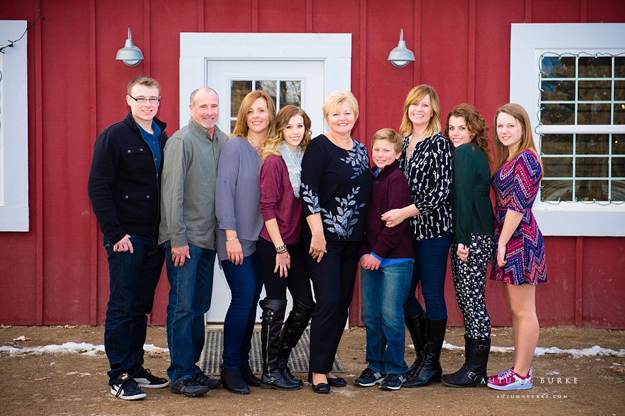 colorado extended family holiday portrait session