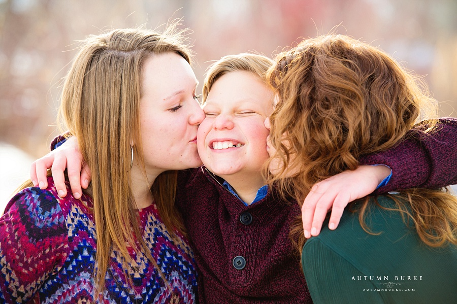 colorado family portrait winter holiday snow photography session