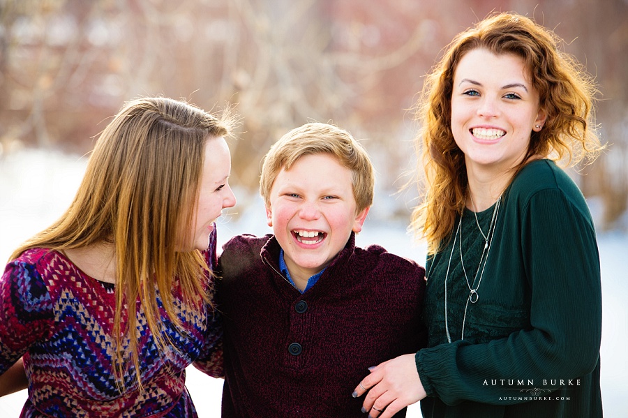 colorado family portrait session siblings laughter joy brother and sisters 