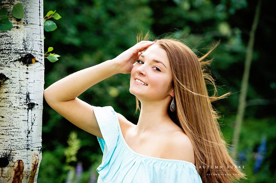 colorado high school senior portrait vail mountain photography session