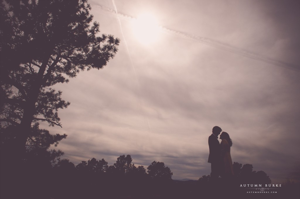 colorado engagement session photography silhouette