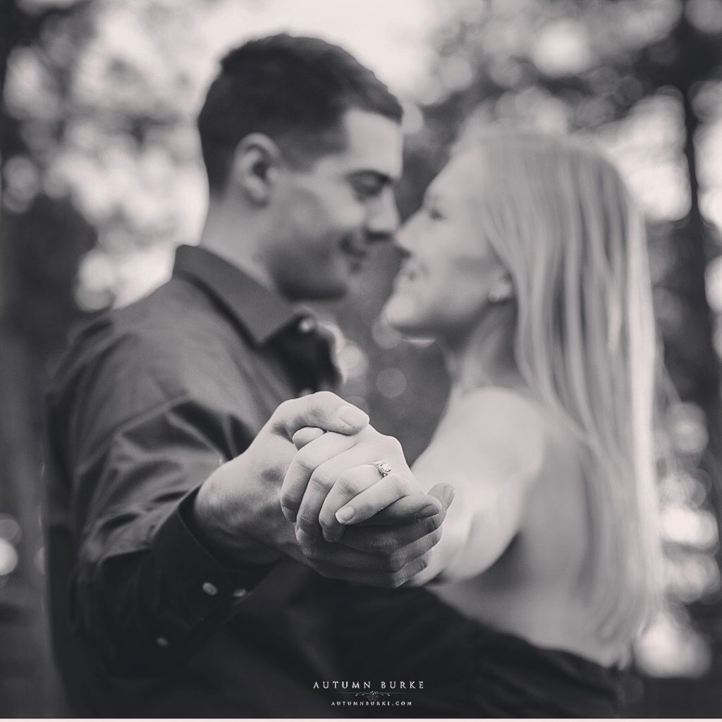 colorado wedding engagement black and white engagement rings